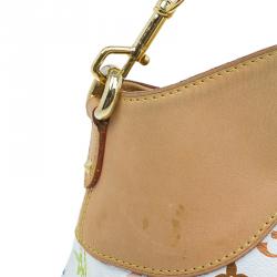 مملوكة مسبقًا حقيبة لوي فيتون جودى MM كانفاس أبيض مونوغرامي