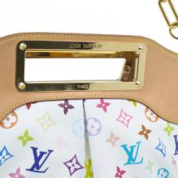 مملوكة مسبقًا حقيبة لوي فيتون جودى MM كانفاس أبيض مونوغرامي