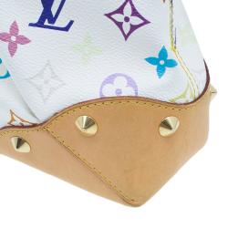 مملوكة مسبقًا حقيبة لوي فيتون جودى MM كانفاس أبيض مونوغرامي