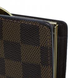 Pre Owned Louis Vuitton Damier Ebene French Purse Wallet