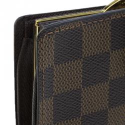 Pre Owned Louis Vuitton Damier Ebene French Purse Wallet
