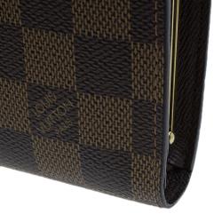 Pre Owned Louis Vuitton Damier Ebene French Purse Wallet