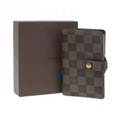 Pre Owned Louis Vuitton Damier Ebene French Purse Wallet