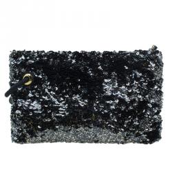 Pre Owned حقيبة كلتش لوي فيتون بوكيت روكوكو ترتر سوداء