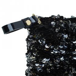 Pre Owned حقيبة كلتش لوي فيتون بوكيت روكوكو ترتر سوداء