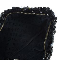 Pre Owned حقيبة كلتش لوي فيتون بوكيت روكوكو ترتر سوداء