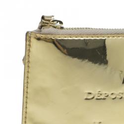 Pre Owned Louis Vuitton Gold Mirror Inventeur  Wristlet Pochette