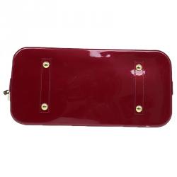 Pre Owned Louis Vuitton Red Monogram Vernis Alma GM