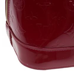 Pre Owned Louis Vuitton Red Monogram Vernis Alma GM