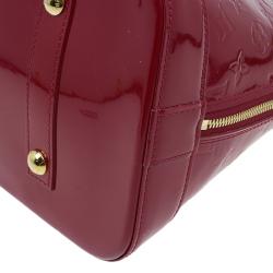 Pre Owned Louis Vuitton Red Monogram Vernis Alma GM