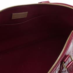 Pre Owned Louis Vuitton Red Monogram Vernis Alma GM