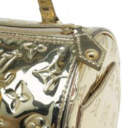 Pre Owned Louis Vuitton Limited Edition Gold Monogram Miroir Papillon Bag