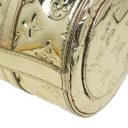 Pre Owned Louis Vuitton Limited Edition Gold Monogram Miroir Papillon Bag