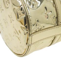 Pre Owned Louis Vuitton Limited Edition Gold Monogram Miroir Papillon Bag