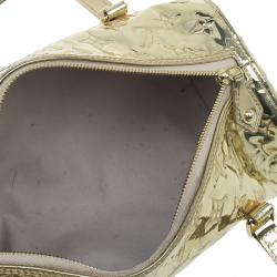 Pre Owned Louis Vuitton Limited Edition Gold Monogram Miroir Papillon Bag