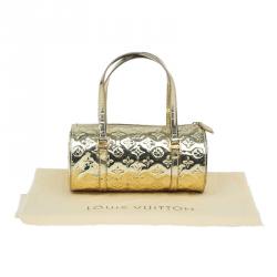 Pre Owned Louis Vuitton Limited Edition Gold Monogram Miroir Papillon Bag