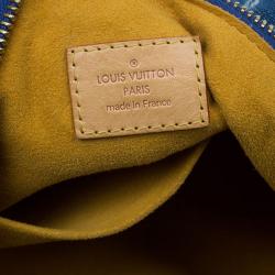 Pre Owned Louis Vuitton Blue Monogram Denim Baggy Hobo PM
