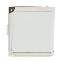 Louis Vuitton White Leather Suhali Compact Wallet