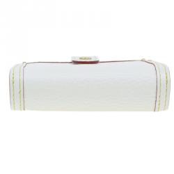 Louis Vuitton White Leather Suhali Compact Wallet