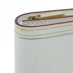 Louis Vuitton White Leather Suhali Compact Wallet
