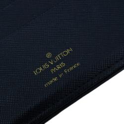 Louis Vuitton Blue Mini Lin Canvas Compact Wallet 