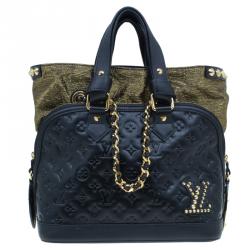 Louis Vuitton Black Monogram Leather Double Jeu Neo Alma Bag