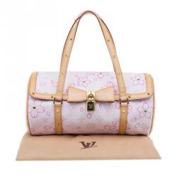 Pre Owned Louis Vuitton Pink Monogram Canvas Limited Edition Cherry Blossom Papillon Bag