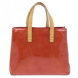 Louis Vuitton Red Monogram Vernis Reade PM Tote
