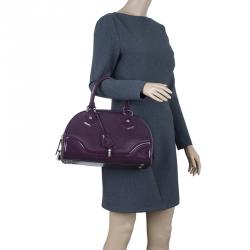 Pre Owned حقيبة لوي فيتون بولينغ مونتاي نه جلد أيبي أرجواني PM