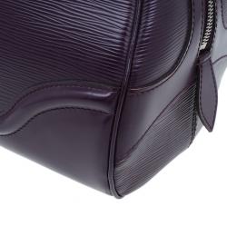 Pre Owned حقيبة لوي فيتون بولينغ مونتاينه جلد أيبي أرجواني PM