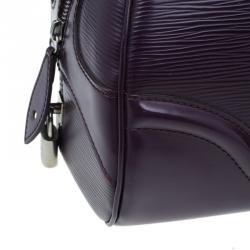 Pre Owned حقيبة لوي فيتون بولينغ مونتاينه جلد أيبي أرجواني PM