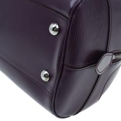 Pre Owned حقيبة لوي فيتون بولينغ مونتاينه جلد أيبي أرجواني PM