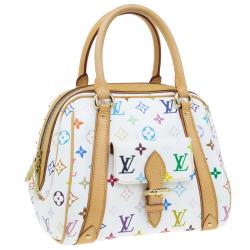 مملوكة مسبقًا Louis Vuitton White Monogram Multicolor Canvas Priscilla Satchel Bag
