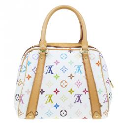 مملوكة مسبقًا Louis Vuitton White Monogram Multicolor Canvas Priscilla Satchel Bag