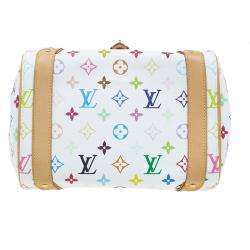 مملوكة مسبقًا Louis Vuitton White Monogram Multicolor Canvas Priscilla Satchel Bag
