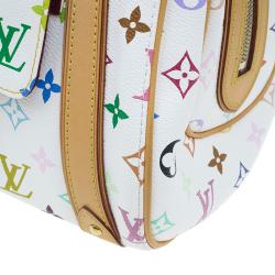 مملوكة مسبقًا Louis Vuitton White Monogram Multicolor Canvas Priscilla Satchel Bag
