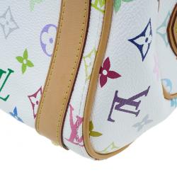 مملوكة مسبقًا Louis Vuitton White Monogram Multicolor Canvas Priscilla Satchel Bag