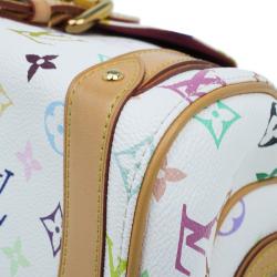 مملوكة مسبقًا Louis Vuitton White Monogram Multicolor Canvas Priscilla Satchel Bag