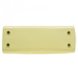 Pre Owned Louis Vuitton Citrine Monogram Vernis Brea MM Bag