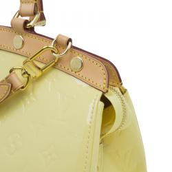 Pre Owned Louis Vuitton Citrine Monogram Vernis Brea MM Bag