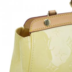 Pre Owned Louis Vuitton Citrine Monogram Vernis Brea MM Bag