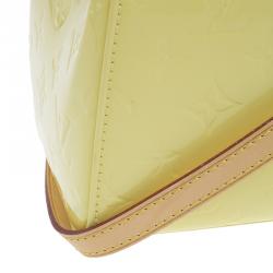 Pre Owned Louis Vuitton Citrine Monogram Vernis Brea MM Bag