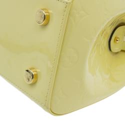 Pre Owned Louis Vuitton Citrine Monogram Vernis Brea MM Bag