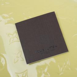 Pre Owned Louis Vuitton Citrine Monogram Vernis Brea MM Bag