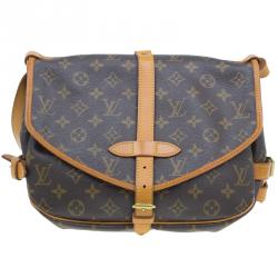 Pre Owned Louis Vuitton Monogram Canvas Saumur Messenger 30 Bag