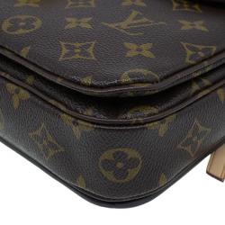 Pre Owned حقيبة يد بوشيه لوي فيتون نقش حرفي كانفاس 