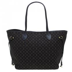 Louis Vuitton Neverfull MM Black Mini Lin Tote Shopper bag
