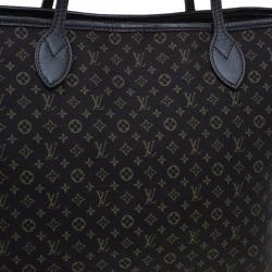 Louis Vuitton Neverfull MM Black Mini Lin Tote Shopper bag