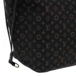 Louis Vuitton Neverfull MM Black Mini Lin Tote Shopper bag
