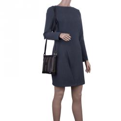 Pre Owned Fendi Black Pequin Crossbody Small bag